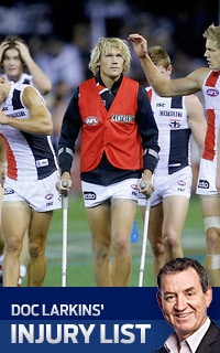 Sam Gilbert faces a stint on the sidelines after injuring his knee against Collingwood - ${keywords}